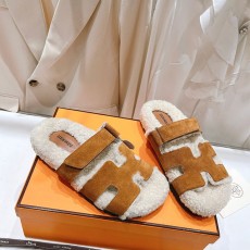 에르메스 HERMES 여성 시프레 퍼 샌들 H091466