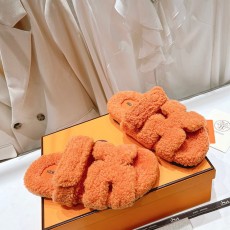 에르메스 HERMES 여성 시프레 퍼 샌들 H091468