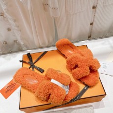 에르메스 HERMES 여성 오란 퍼 샌들 H091469