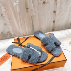 에르메스 HERMES 여성 오란 퍼 샌들 H091470