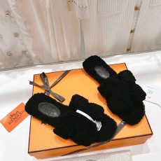 에르메스 HERMES 여성 오란 퍼 샌들 H091471