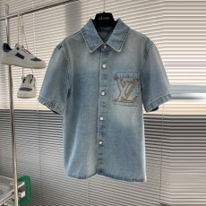 루이비통 LV 남성 데님 반팔 셔츠 LV7992
