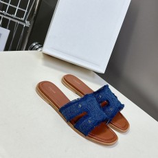셀린느 CELINE 마리나 프린지 데님 뮬 CL2302