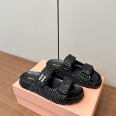 미우미우 MIUMIU 슬라이드 뮬 MU014834