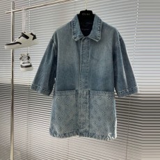 루이비통 LV 남성 데님 셔츠 반팔 LV8436
