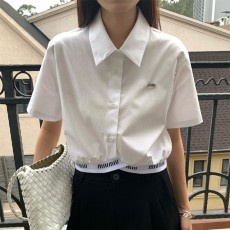 미우미우 MIUMIU 여성 셔츠 반팔 MU0450